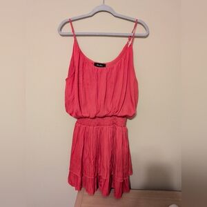 Anna Grace Vibrant Coral Dress